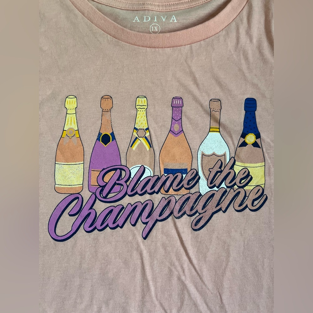 Adiva Pink Graphic Tee - Blame the Champagne
